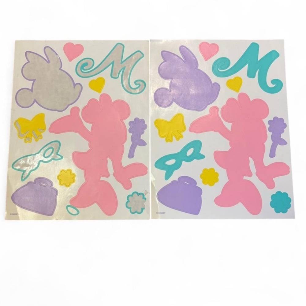 Vintage‎ Disney Sandylion Minnie Mouse Scrapbook Sticker Sheets Pastel
